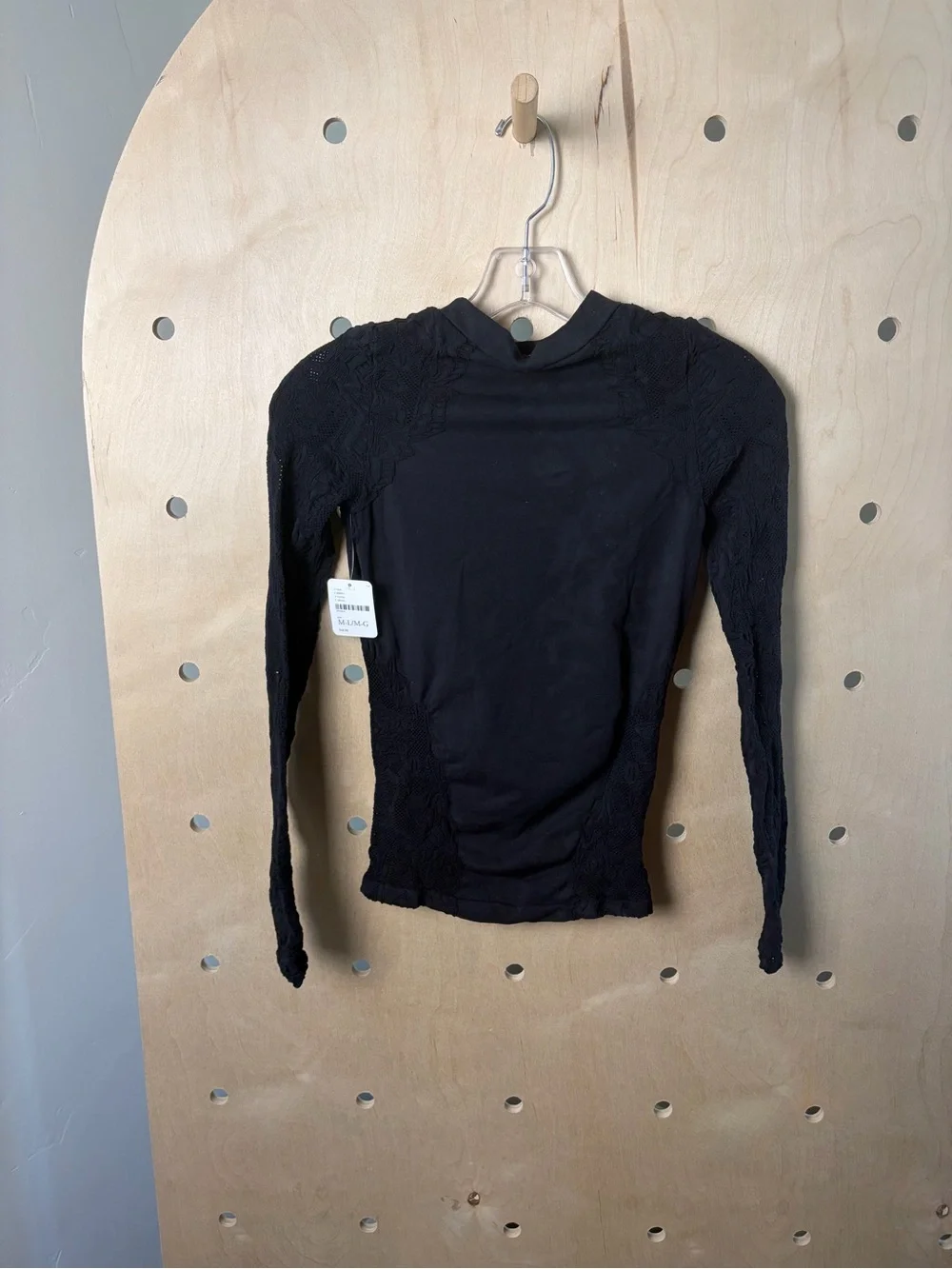 NWT Free People No Turning Back Black Turtleneck Long Sleeve Top M/L